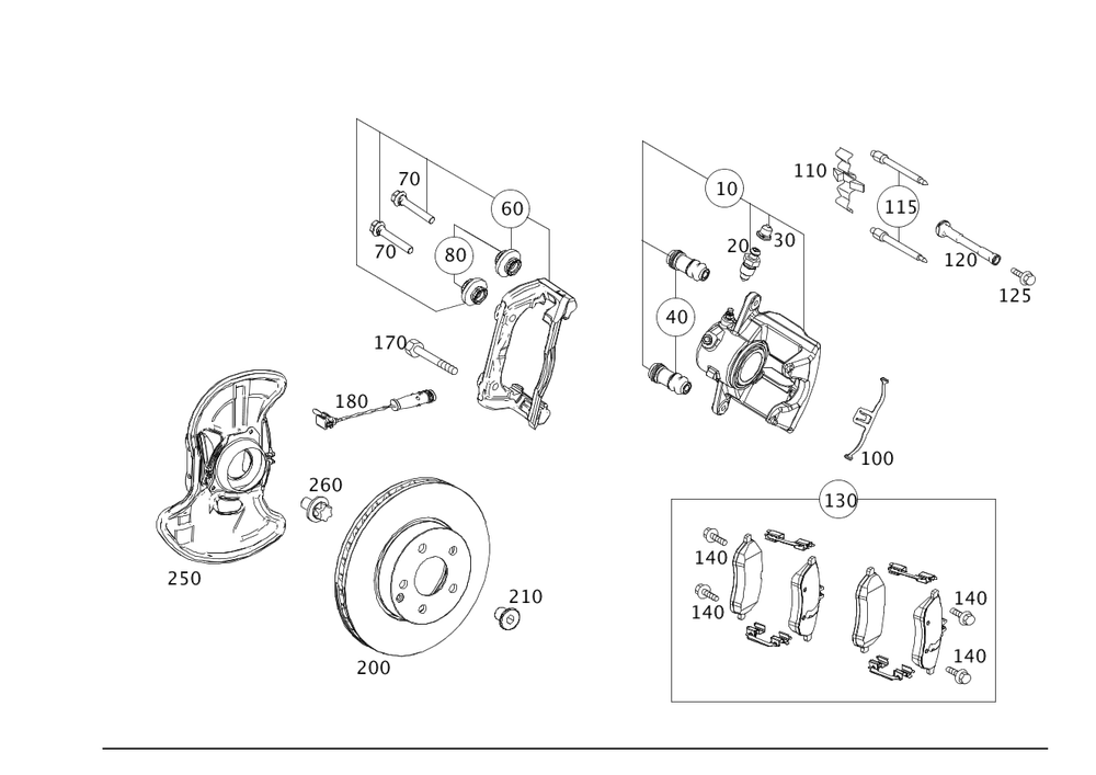 Mercedes Benz Disk Brake Pad 000-420-03-05-64 for W205, W204 C-Class (2012 - 2015) - Nairobi