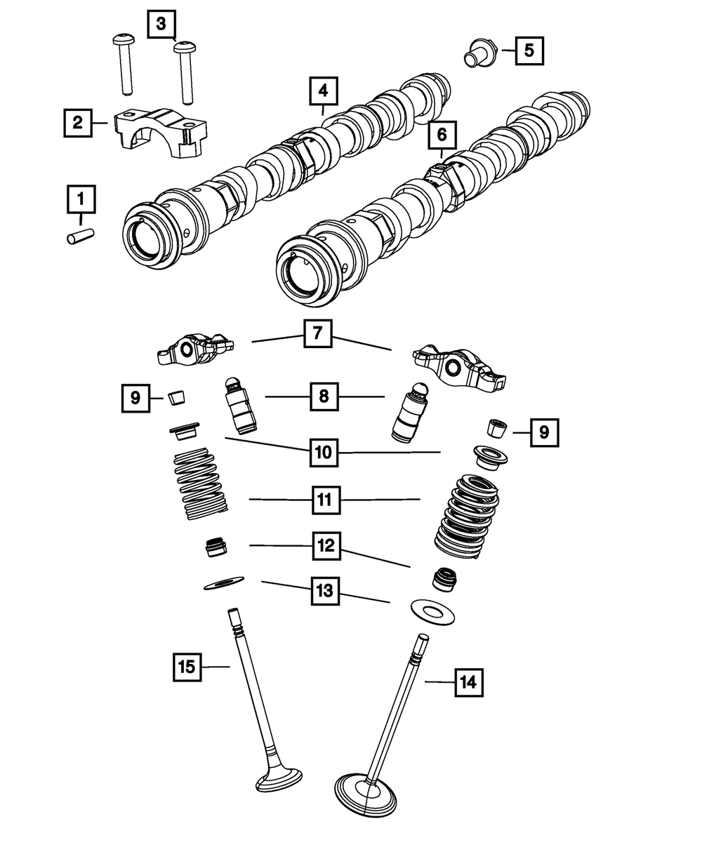 Mopar Intake Camshaft, Right Side for Jeep Wrangler 2012 - 2017