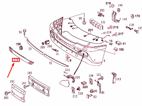Mercedes Benz Air Intake Grille (1638851581) for Mercedes-Benz ML320 1998 - 2003