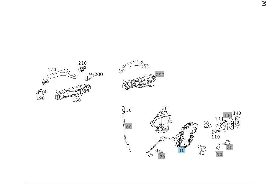 Mercedes Benz Rear Right Door Lock (2117300635) for Mercedes-Benz E320 1994 - 2009