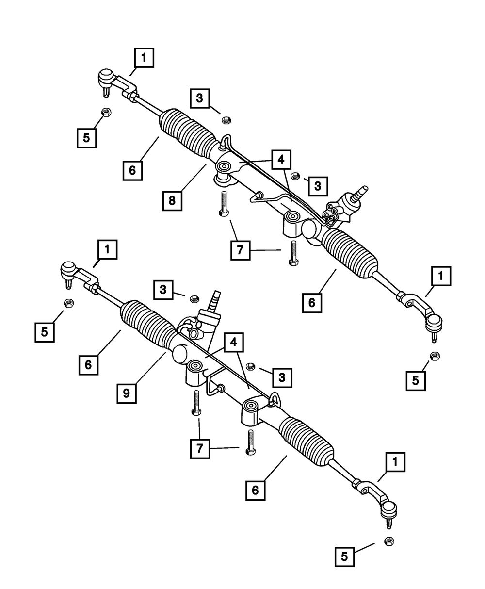 Mopar Outer End Tie Rod Kit, Left for Jeep Liberty 2002 - 2005