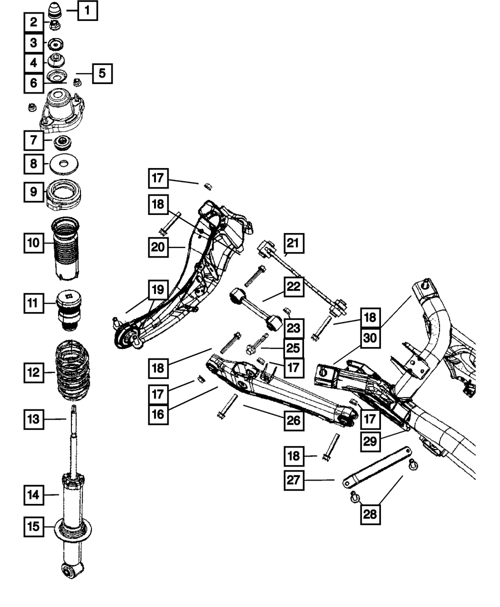 Mopar Shock Absorber for Jeep Compass 2007 - 2010