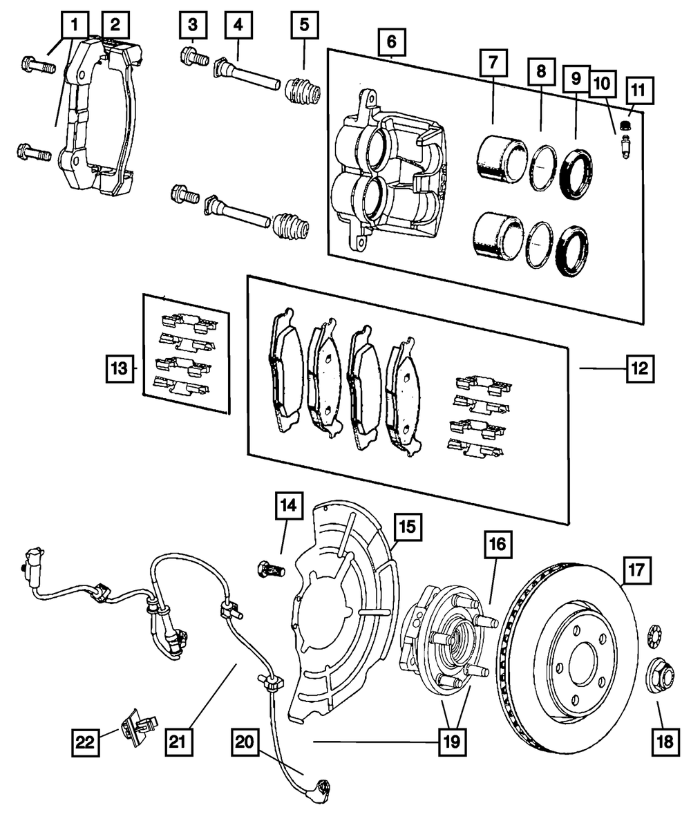Mopar Brake Piston for Jeep Grand Cherokee 2005 - 2010