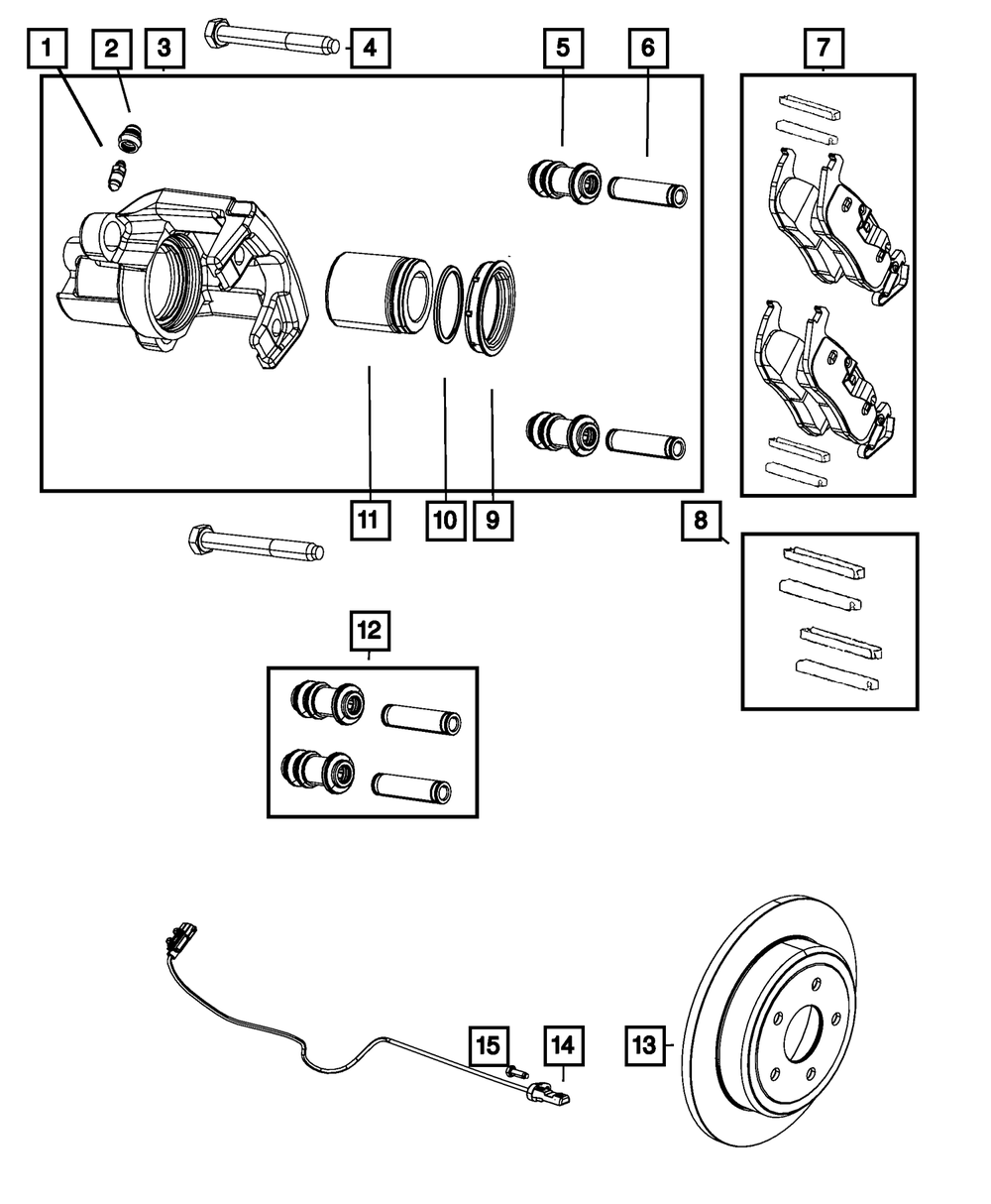 Mopar Brake Piston for Jeep Grand Cherokee 2005 - 2010