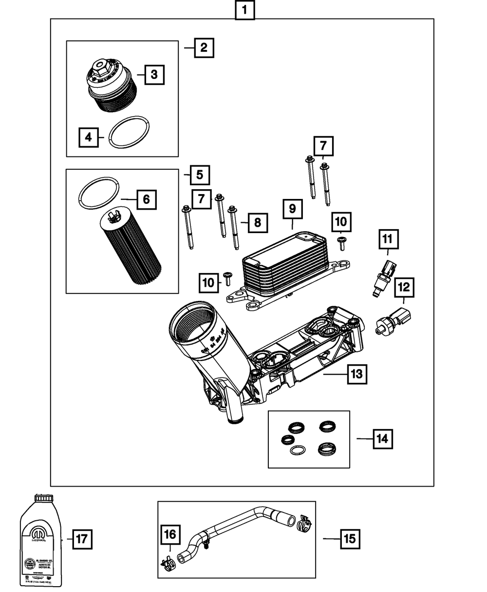 Mopar Fluid Temperature Sensor for Jeep Grand Cherokee 2008 - 2023