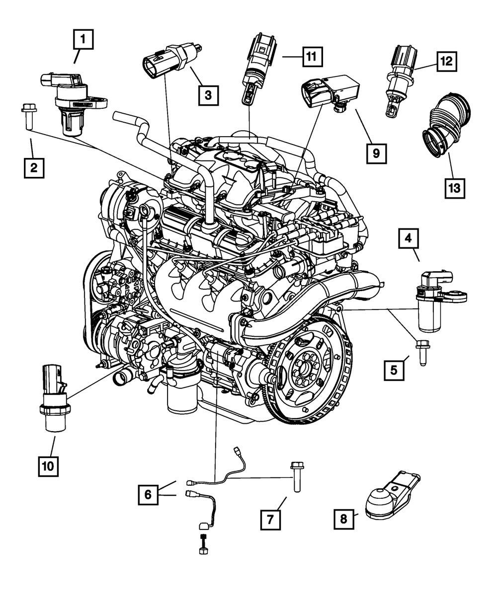 Mopar Camshaft Sensor for Jeep Wrangler 2008 - 2011