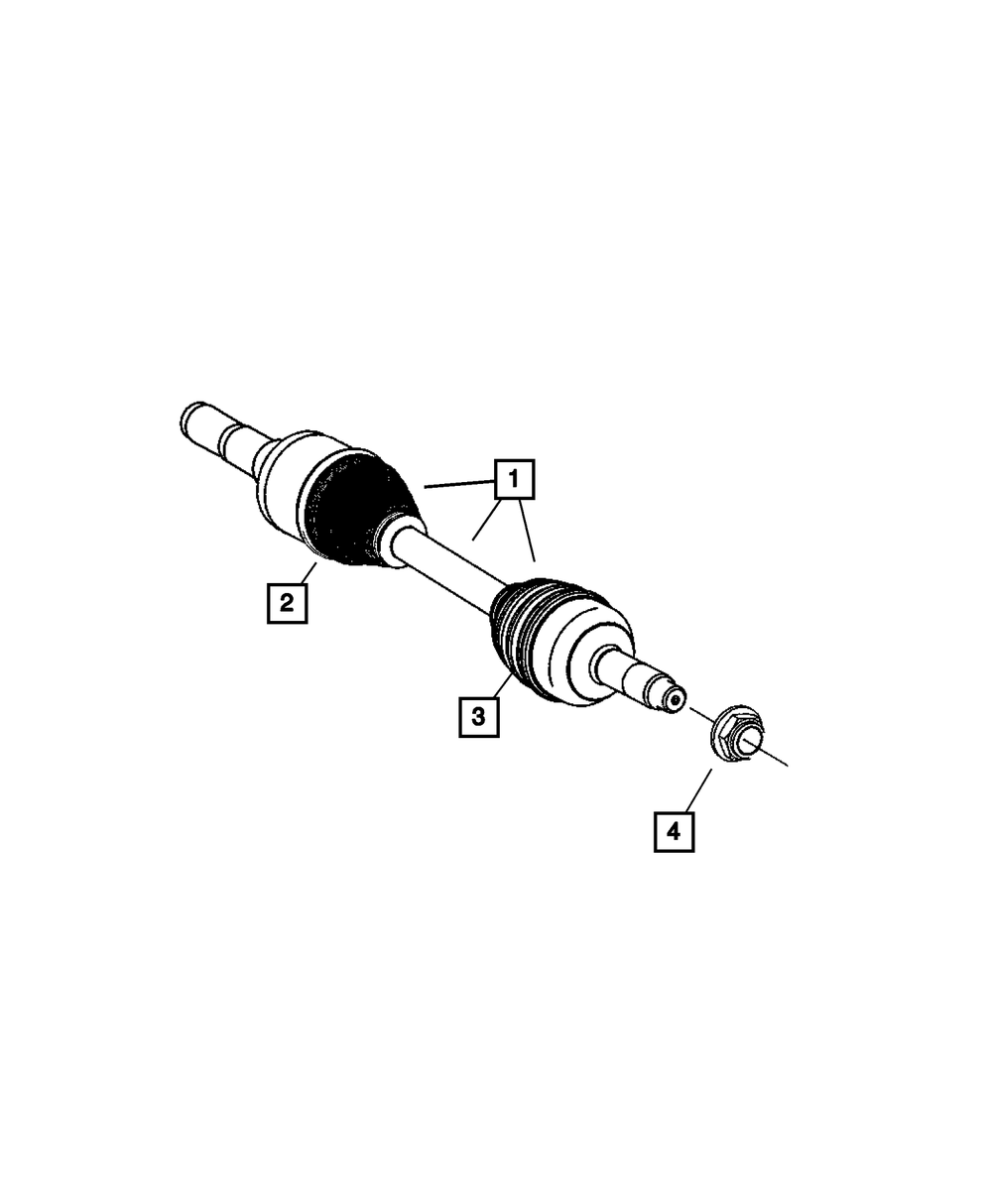 Mopar Axle Half Shaft, Left for Jeep Grand Cherokee 2005 - 2010