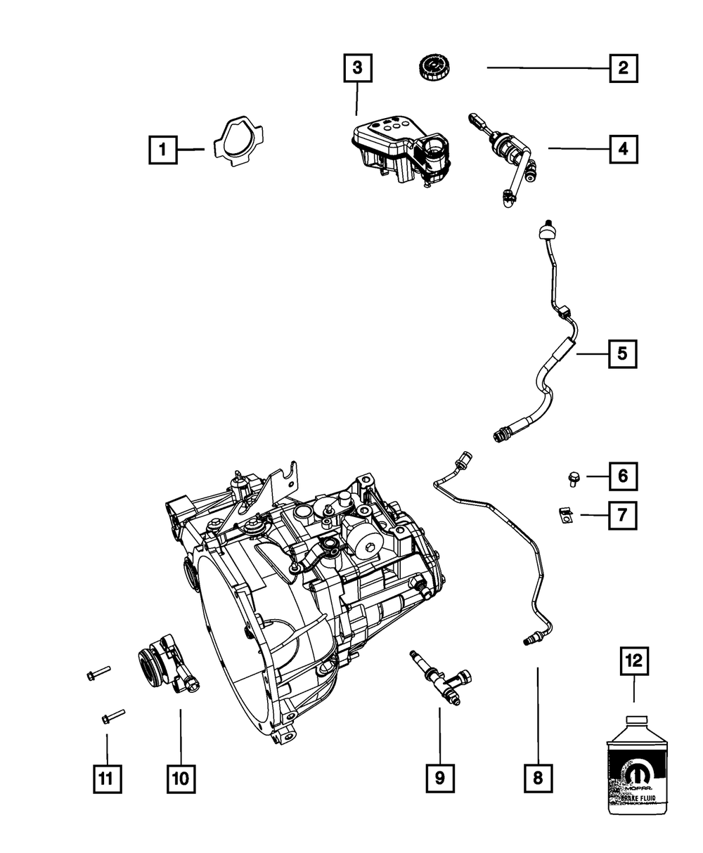 Mopar Hydraulic Clutch Actuator for Jeep Compass 2007 - 2017
