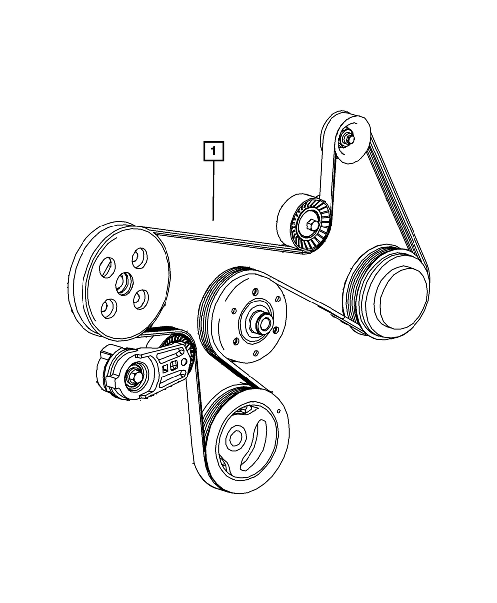 Mopar Serpentine Belt for Jeep Wrangler 2007 - 2011