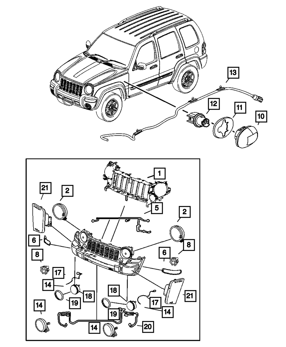 Mopar Side Marker Lamp for Jeep Liberty 2005 - 2007