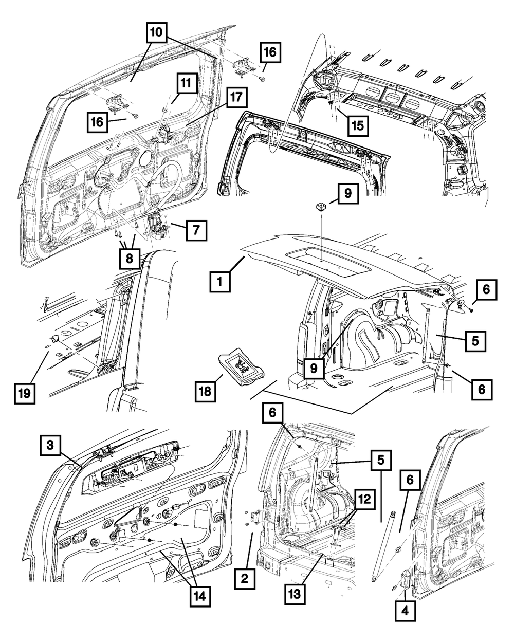 Mopar Lift-Gate Prop for Jeep Liberty 2008 - 2012