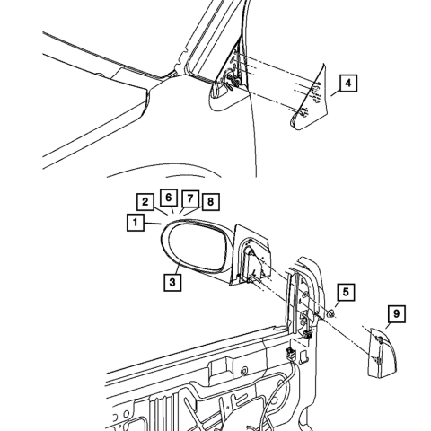 Mopar Mirror Replacement Glass, Right for Jeep Compass 2007 - 2008
