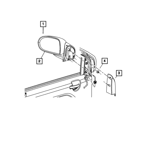 Mopar Mirror Replacement Glass, Right for Jeep Patriot 2008 - 2016