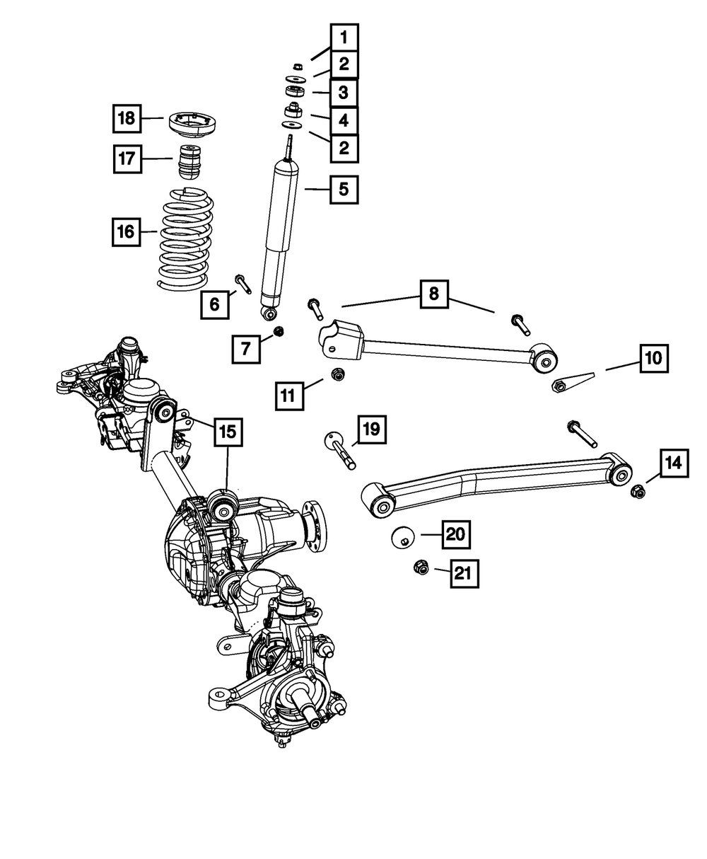 Mopar Shock Absorber for Jeep Wrangler 2007 - 2010