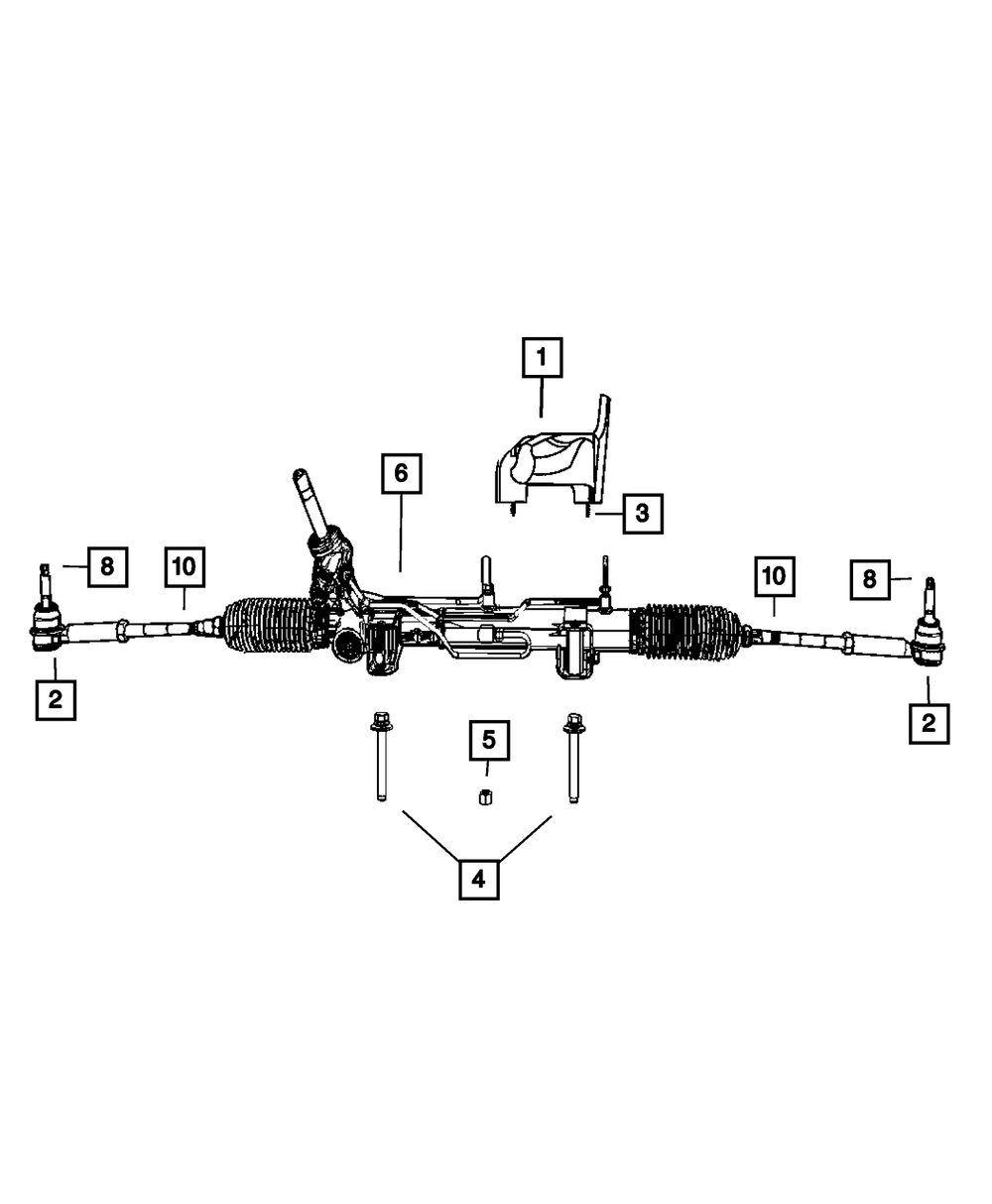 Mopar Inner End Tie Rod Kit for Jeep Compass 2007 - 2017