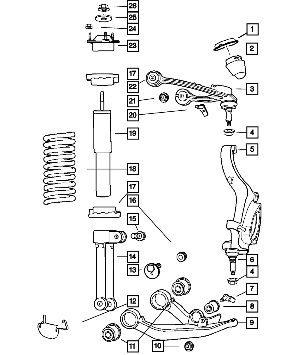 Mopar Control Arm for Jeep Liberty 2002 - 2007