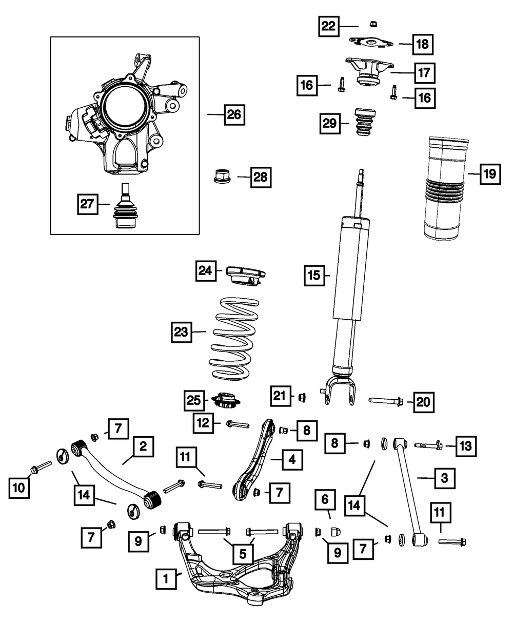 Mopar Suspension Shock Absorber Kit for Jeep models