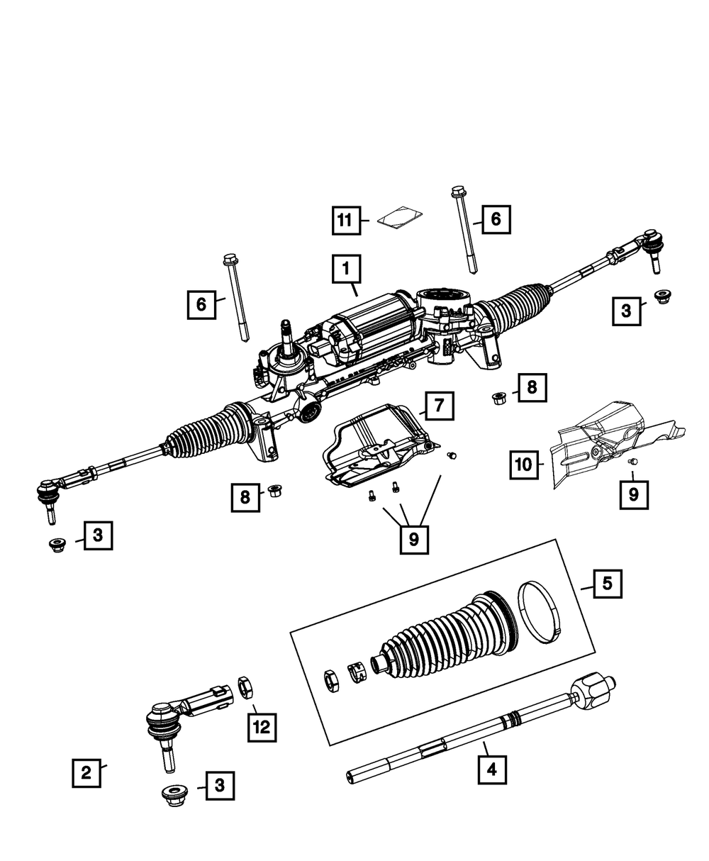 Mopar Inner Tie Rod End for Jeep Cherokee 2014 - 2018