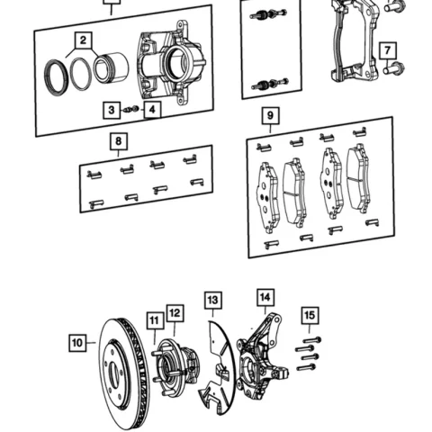 Mopar Front Disc Brake Pad Kit for Jeep models