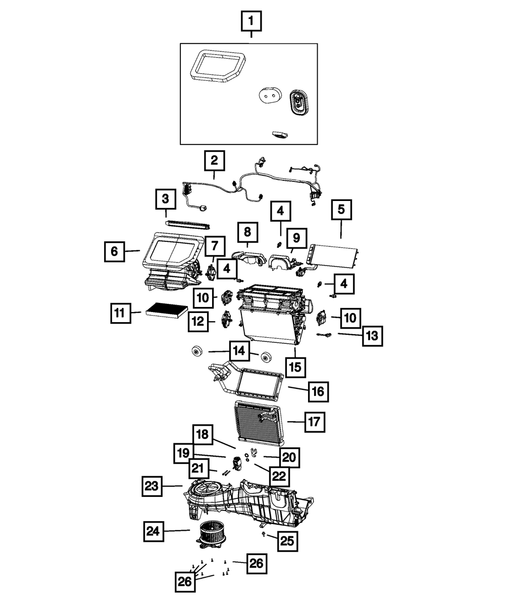 Mopar Heater Core for Jeep Wrangler 2018 - 2026