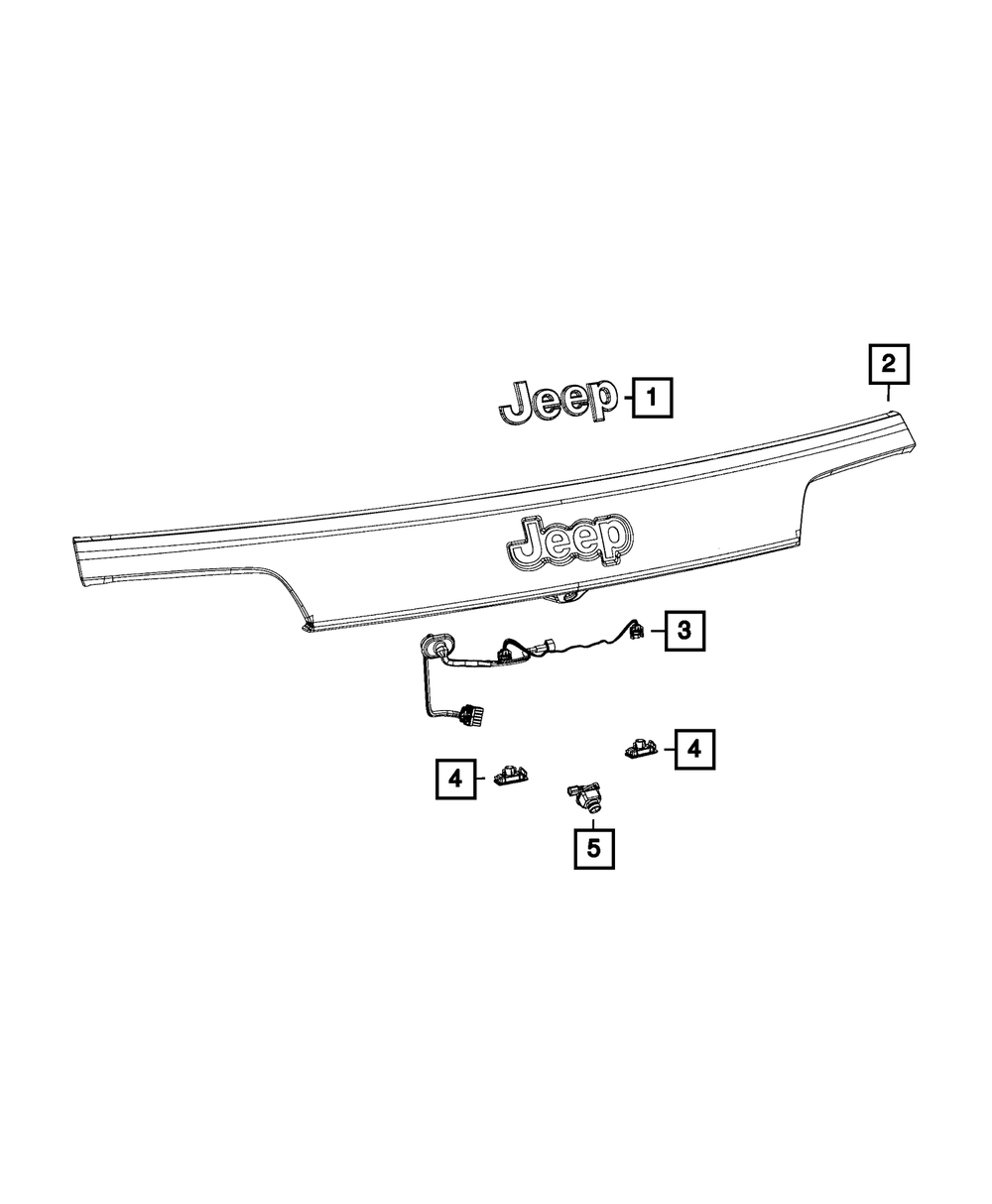 Mopar Rear License Plate Lamp Kit for Jeep Grand Cherokee 2014 - 2016