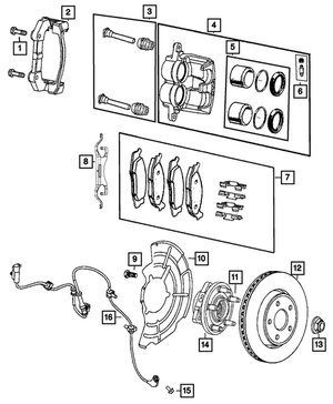 Jeep Grand Cherokee Mopar Front Disc Brake Pad - 2AMV3369AC - Image 6