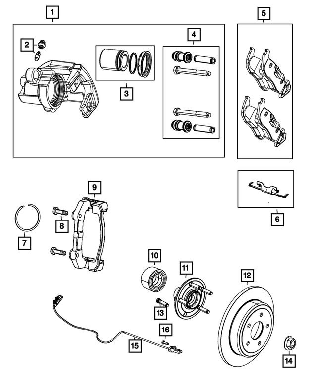 Jeep Grand Cherokee Magneti Marelli Mopar Pad Kit Rear Disc Brake (2AMV4386AC) - Image 5