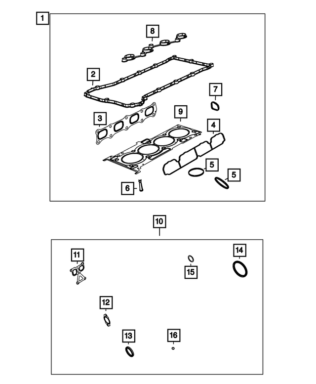 Mopar Exhaust Manifold Gasket (1555A185) - Image 2