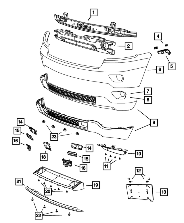 Mopar Front Upper Fascia (68078269AB) - Image 7