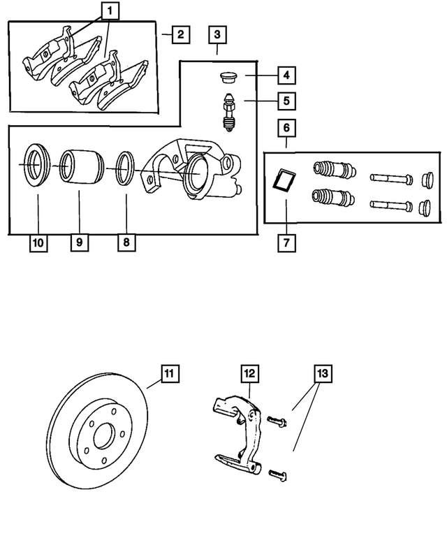 Mopar Rear Disc Brake Pads for the Jeep Grand Cherokee - 5011970AC