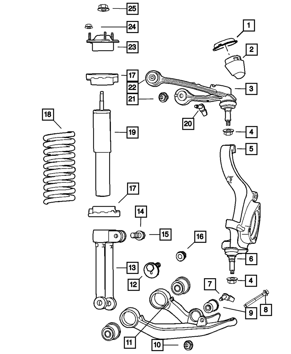 Mopar Control Arm Bushing for Jeep Liberty 2009 - 2012