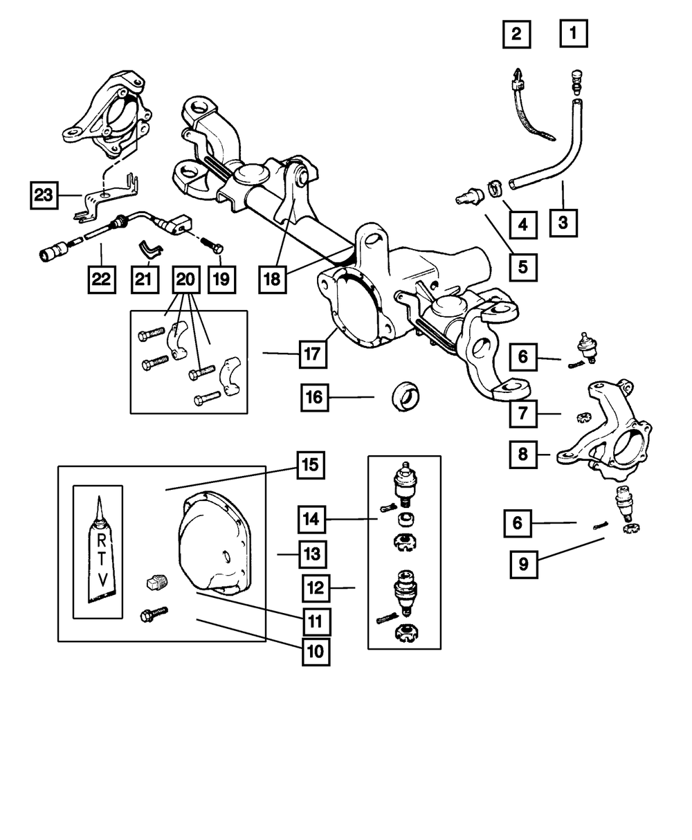 Mopar Control Arm Bushing, Upper for Jeep Grand Cherokee 2001 - 2004