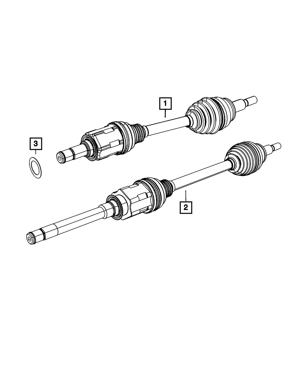 Mopar Axle Half Shaft, Left for Jeep Grand Cherokee 2011 - 2021
