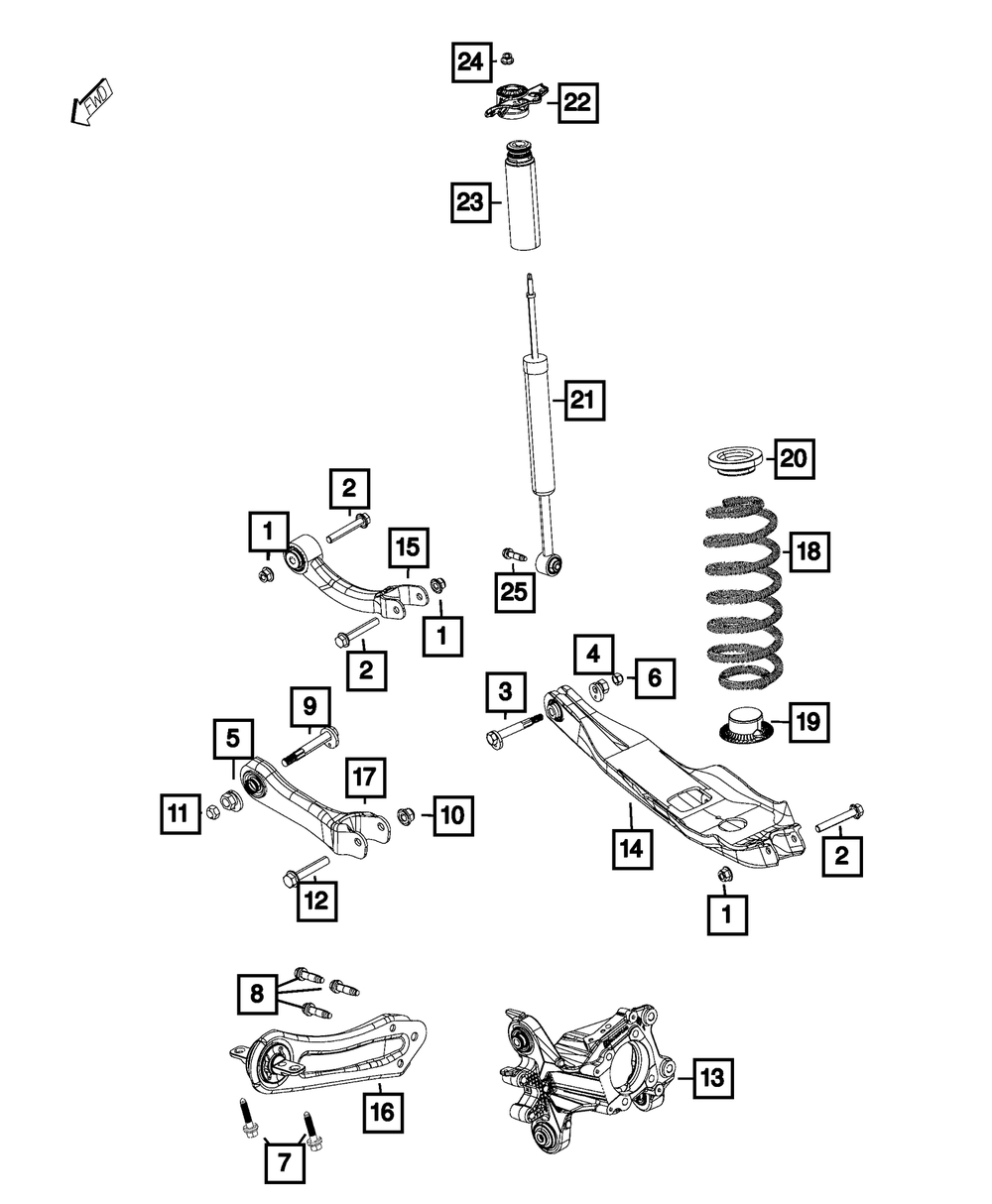Mopar Camber Link Assembly for Jeep Cherokee 2014 - 2023