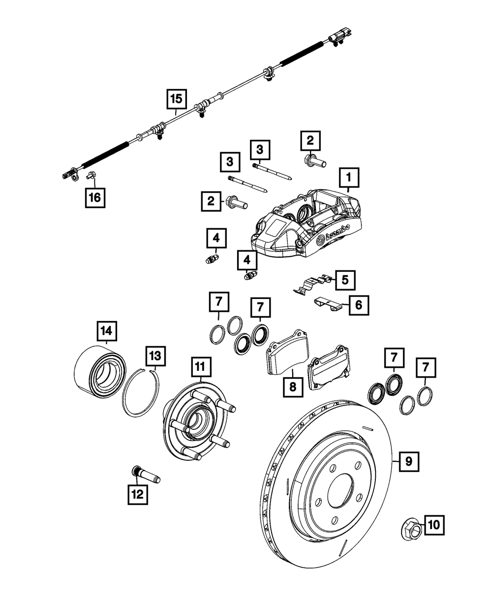 Mopar Wheel Speed Sensor for Jeep Grand Cherokee 2011 - 2021