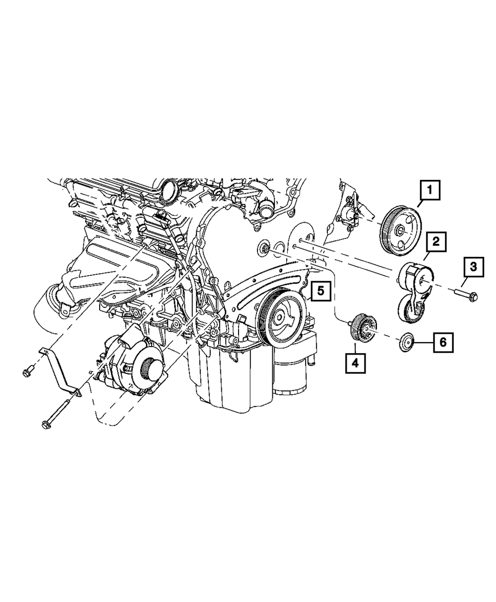 Mopar Idler Pulley for Jeep Grand Cherokee 2014 - 2023