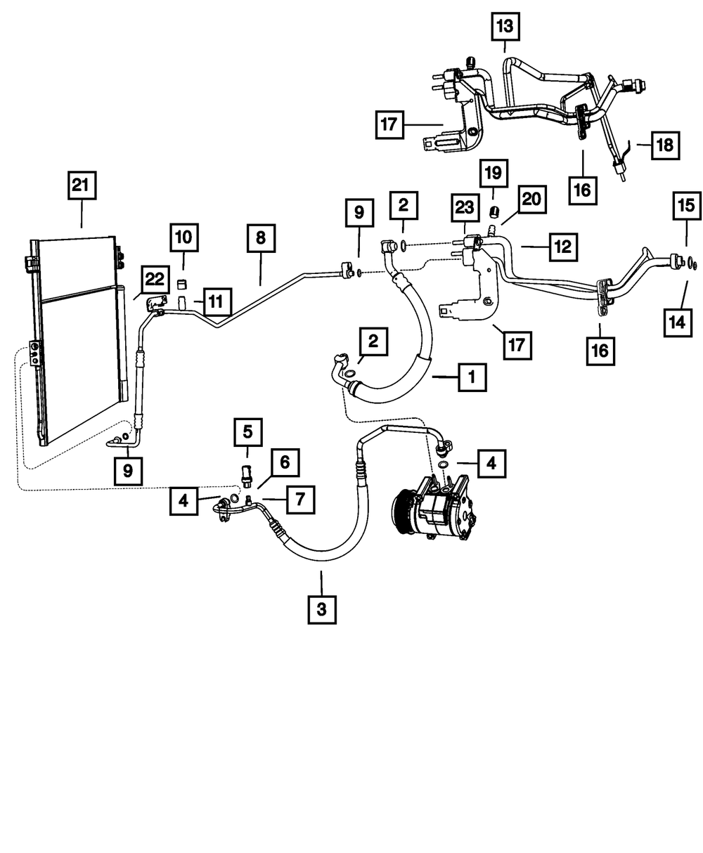 Mopar A/C Suction Line for Jeep Grand Cherokee 2011 - 2019