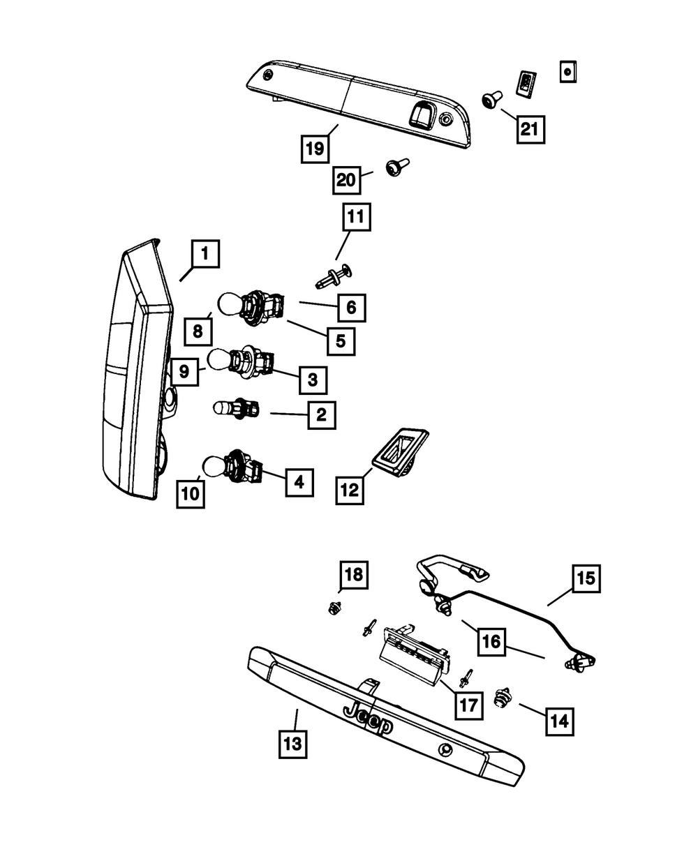 Mopar Tail Stop Turn Side Marker Lamp, Left for Jeep Compass 2009 - 2010