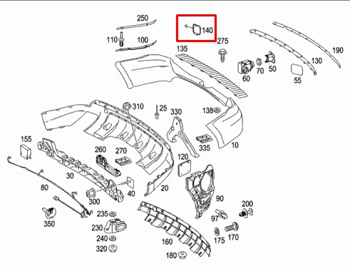 Mercedes Benz Cover 164-885-01-23 for W164, W163 ML (2002 - 2011) - Nairobi