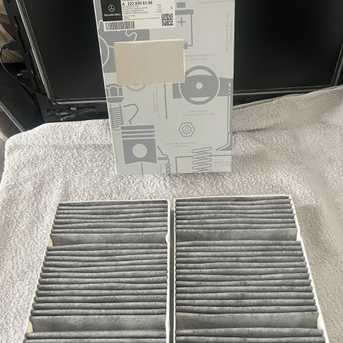 MercedesBenz Activated Charcoal Air Filter 222-830-61-06 for W222, W140, W220, W221, W223 S-Class (1994 - 2021) - Nairobi